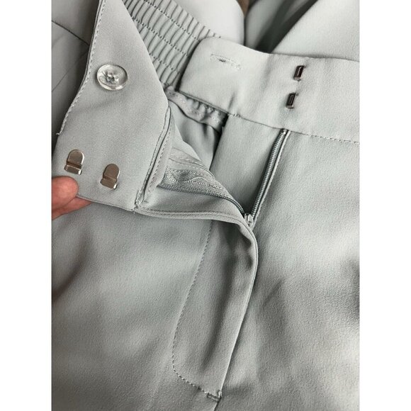 HOUSE OF HARLOW 1960 X REVOLVE High Rise Wide Leg Pleated Trousers Sz 6 Seafoam - Picture 5 of 11